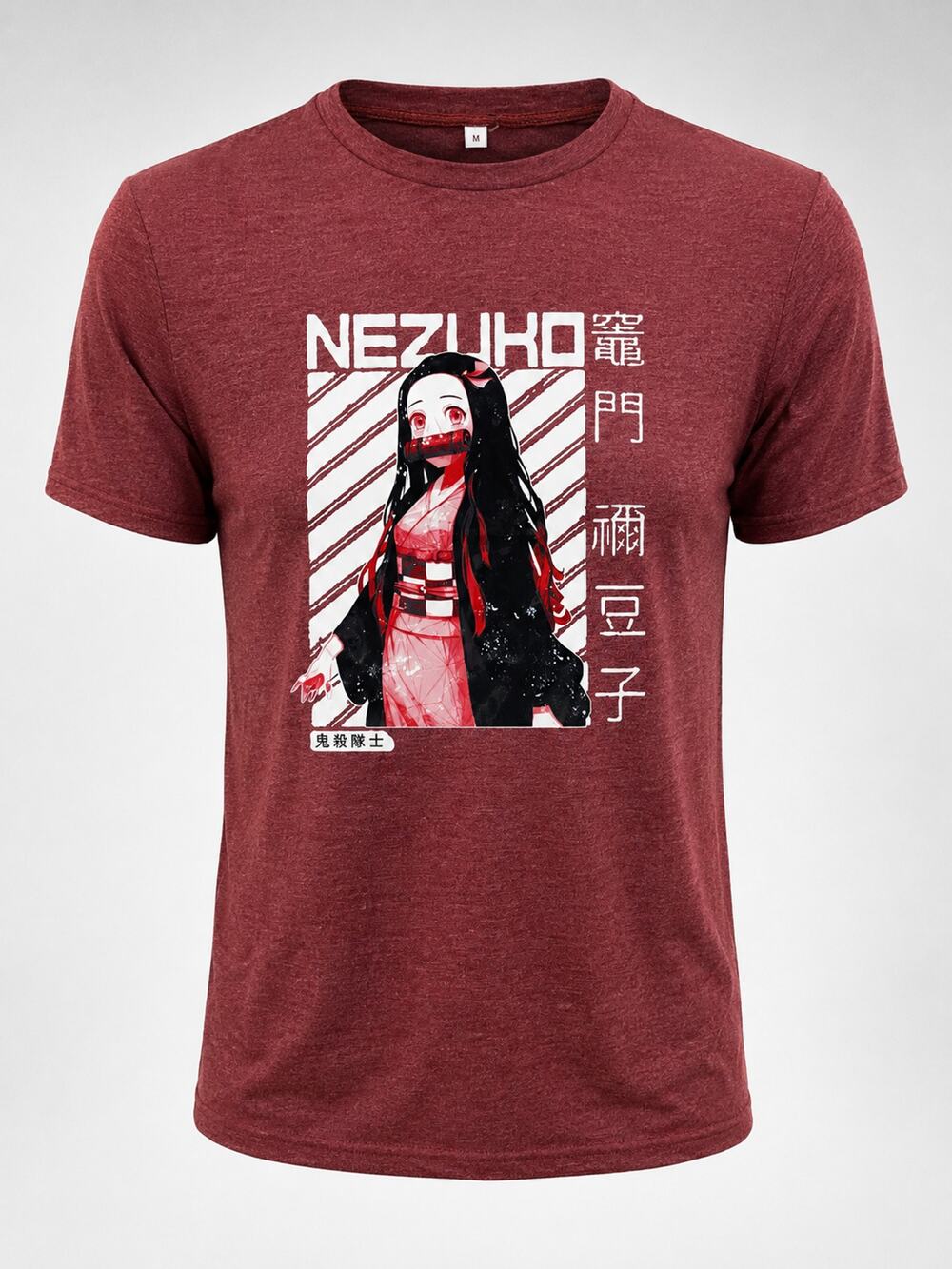 Nezuko Kamado Demon Slayer Anime Graphic T-Shirt Heather Red Size M NWT